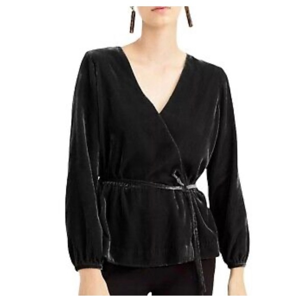 J Crew velvet wrap top - Picture 2 of 6